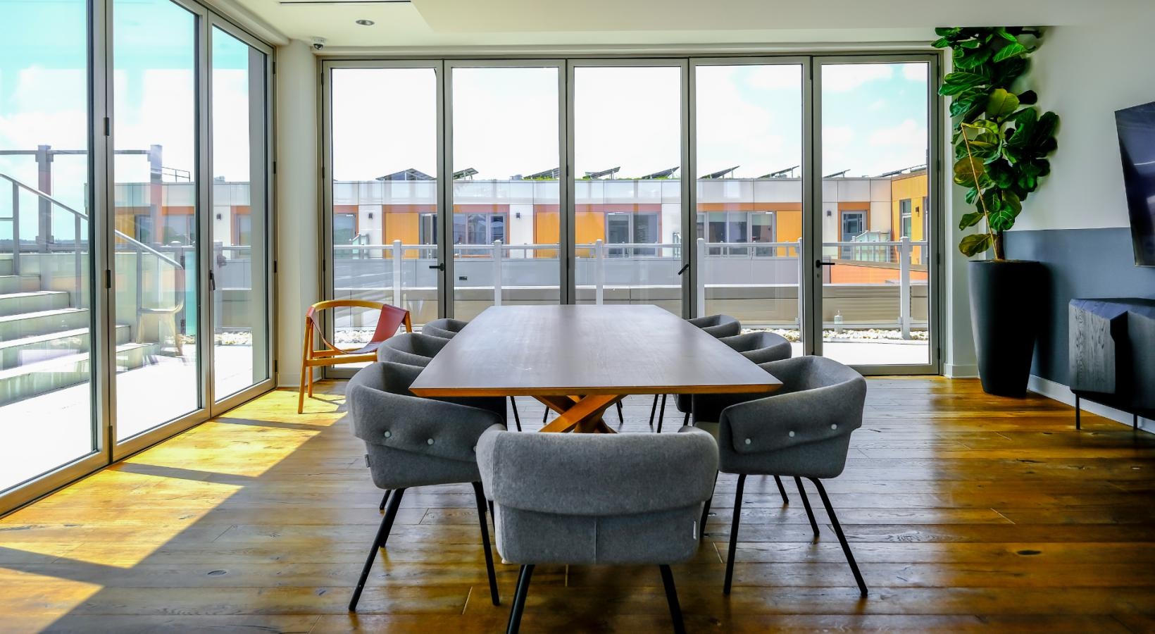 Enjoy our resident-only features conference room with floor-to-ceiling windows