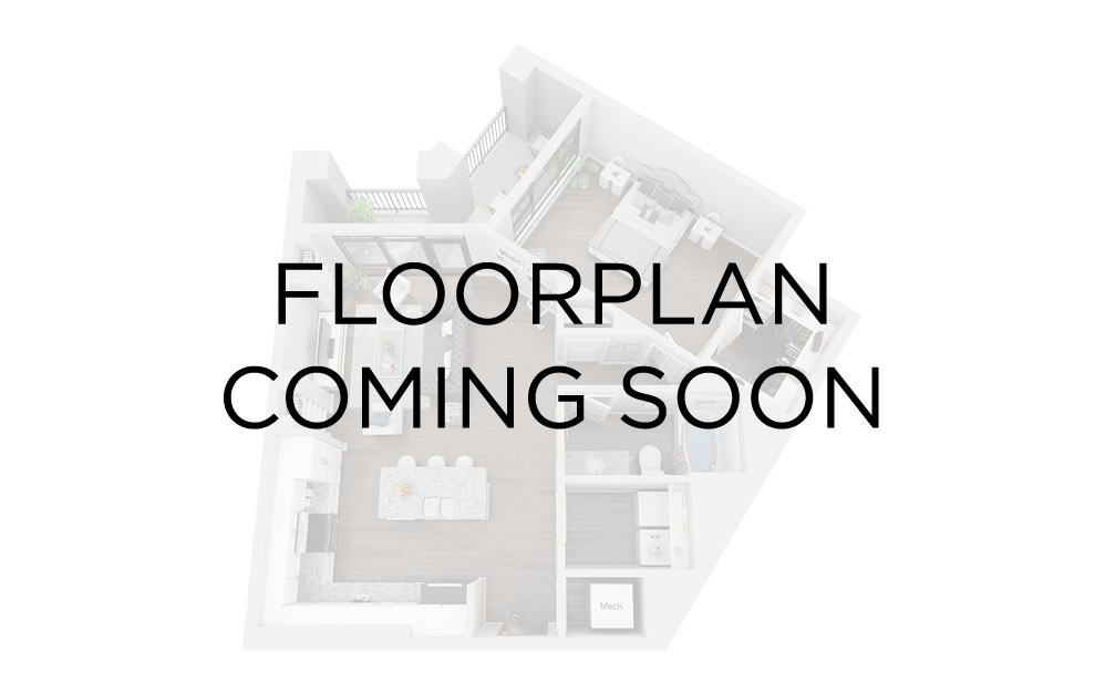 A10 - 1 bedroom floor plan layout with 1 bathroom and 751 square feet